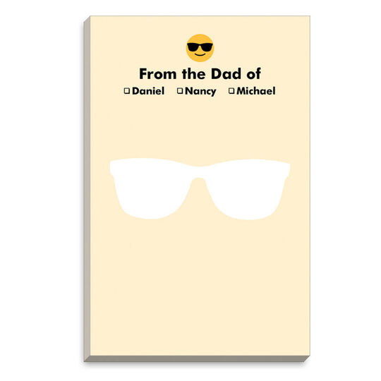 Yellow Emoji Sunglasses Parent Notepads